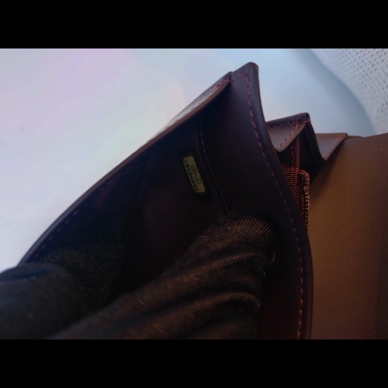 Chanel 黑荔枝皮菱格對開長夾-14