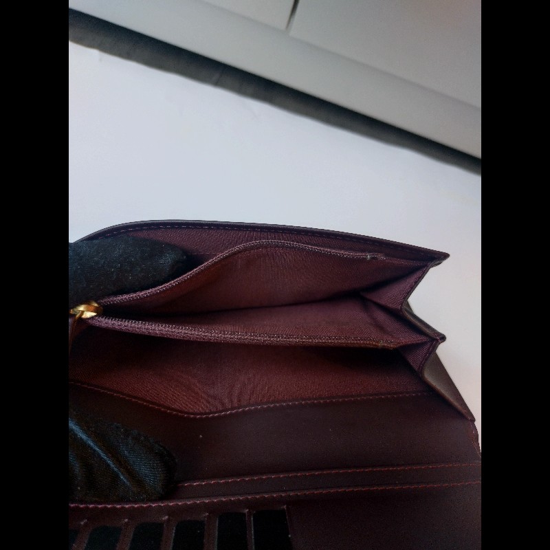 Chanel 黑荔枝皮菱格對開長夾-15