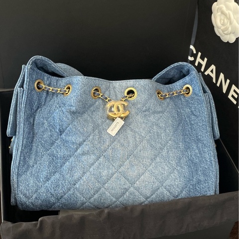 全新 Chanel 香奈兒25bag牛仔藍小號芯片