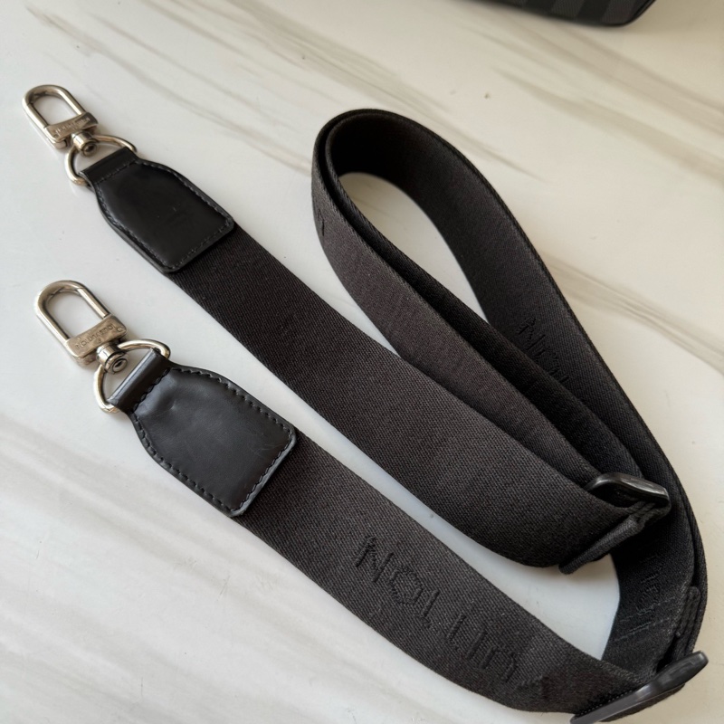 Louis Vuitton 路易威登 黑色 棋盤格 公文包 手提包 有肩帶-8