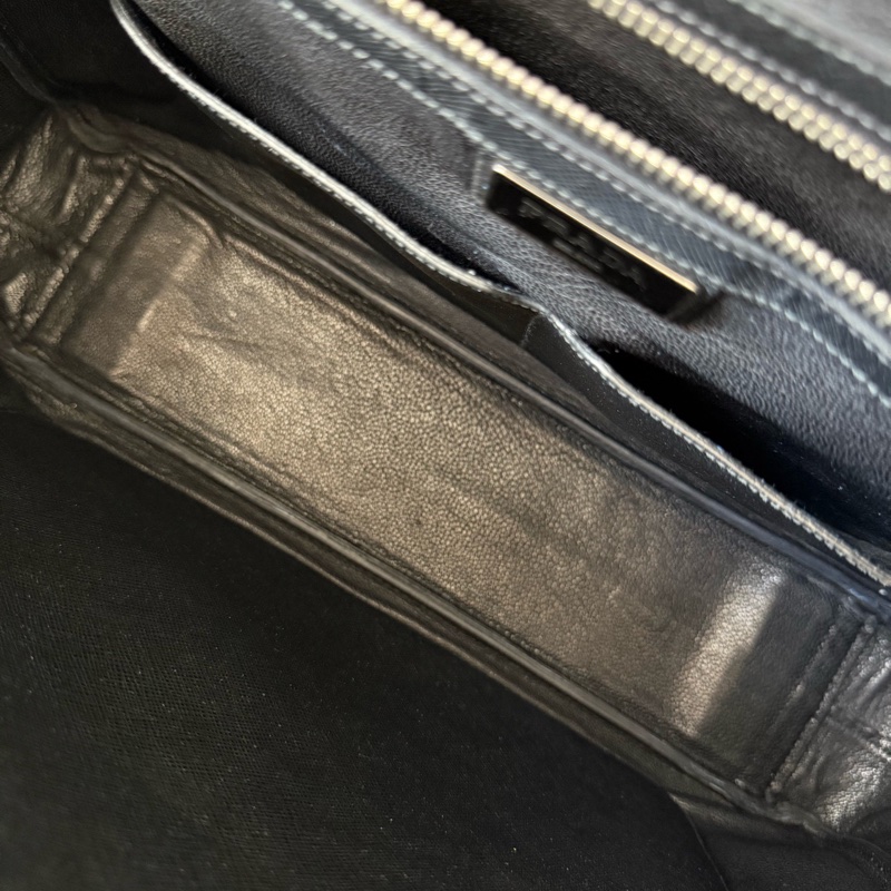 Prada 普拉達 藍色 正標 男士公文包 有肩帶 🈚附件-8