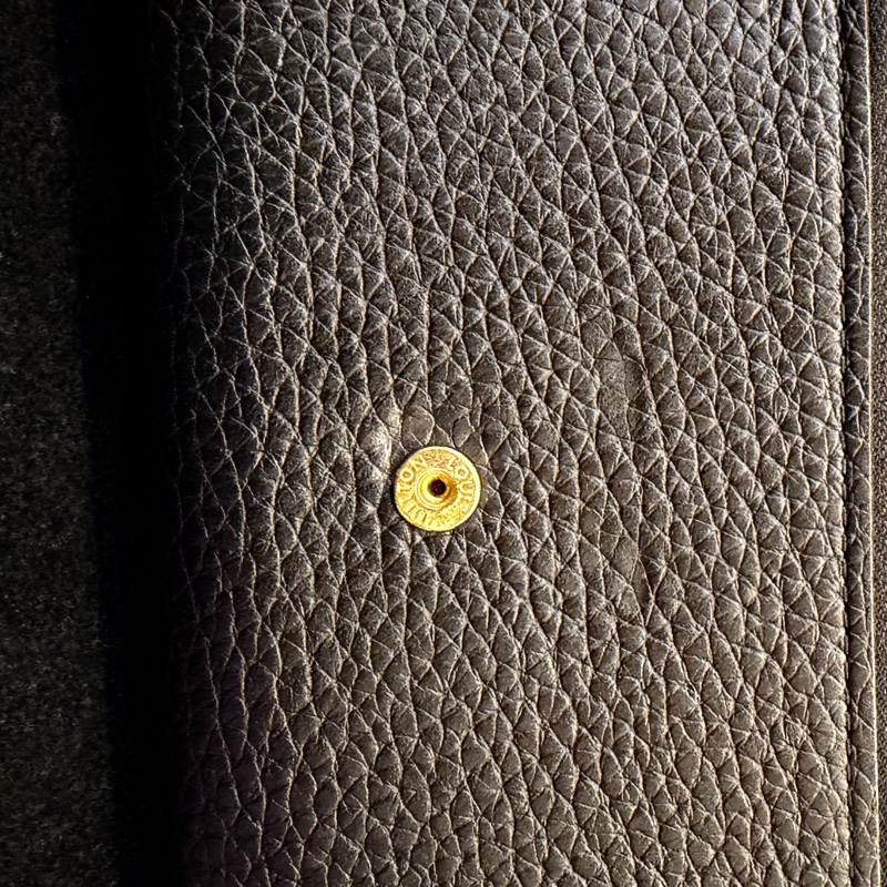 LV 黑牛皮中夾內裡桃紅色8卡中夾-18