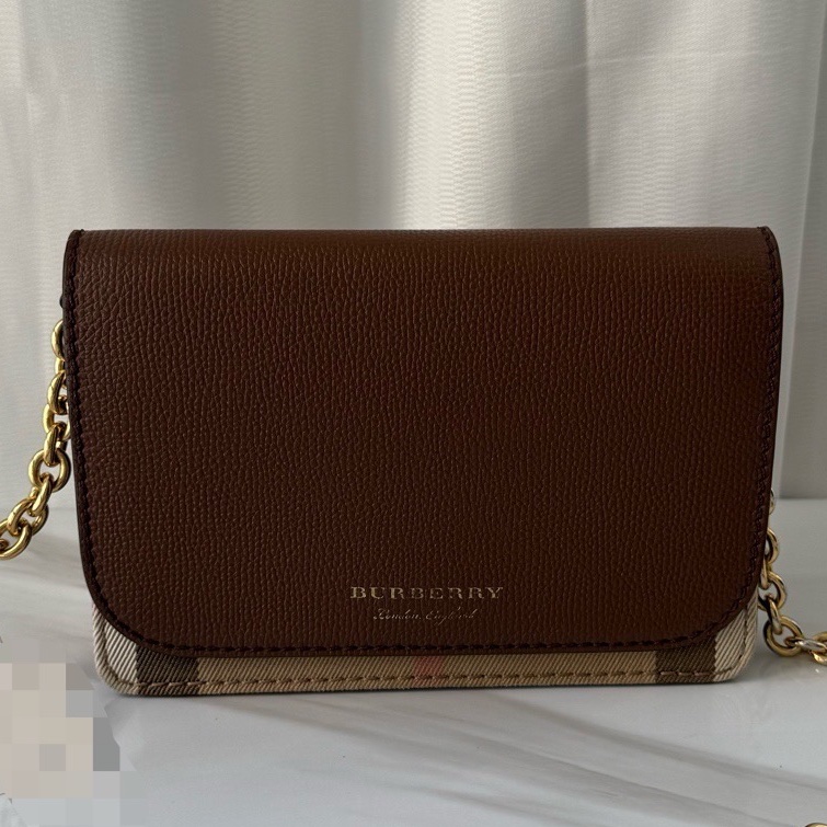 Burberry 巴寶莉  格紋 信封包 女士鏈條包 🈚附件-0