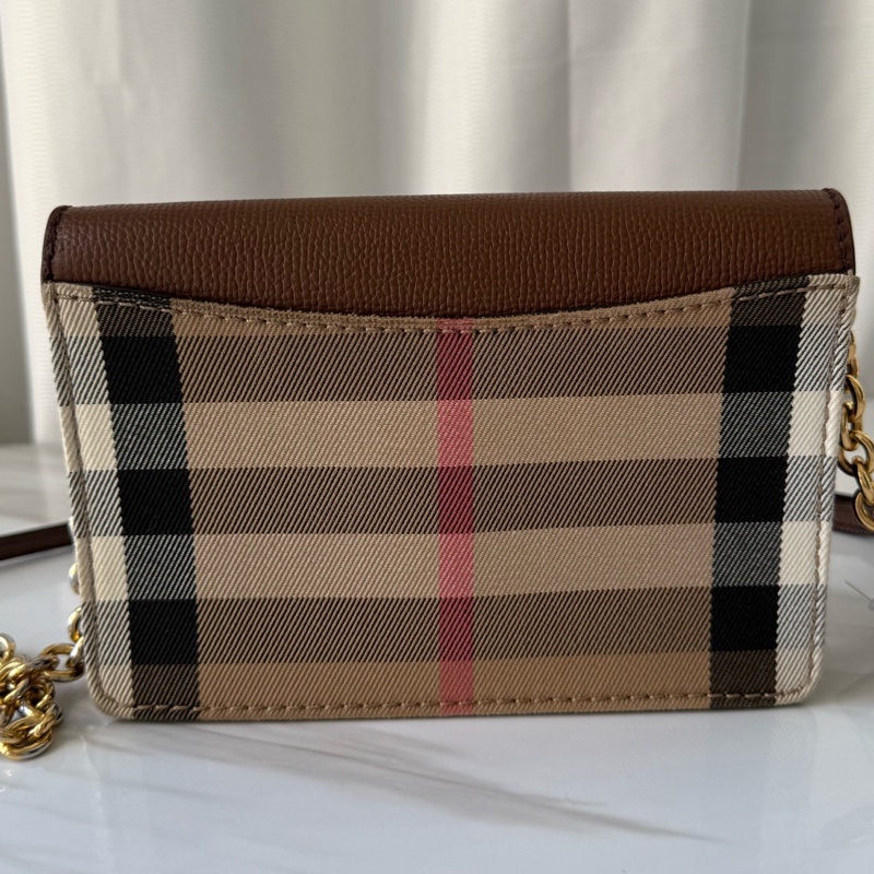 Burberry 巴寶莉  格紋 信封包 女士鏈條包 🈚附件-1