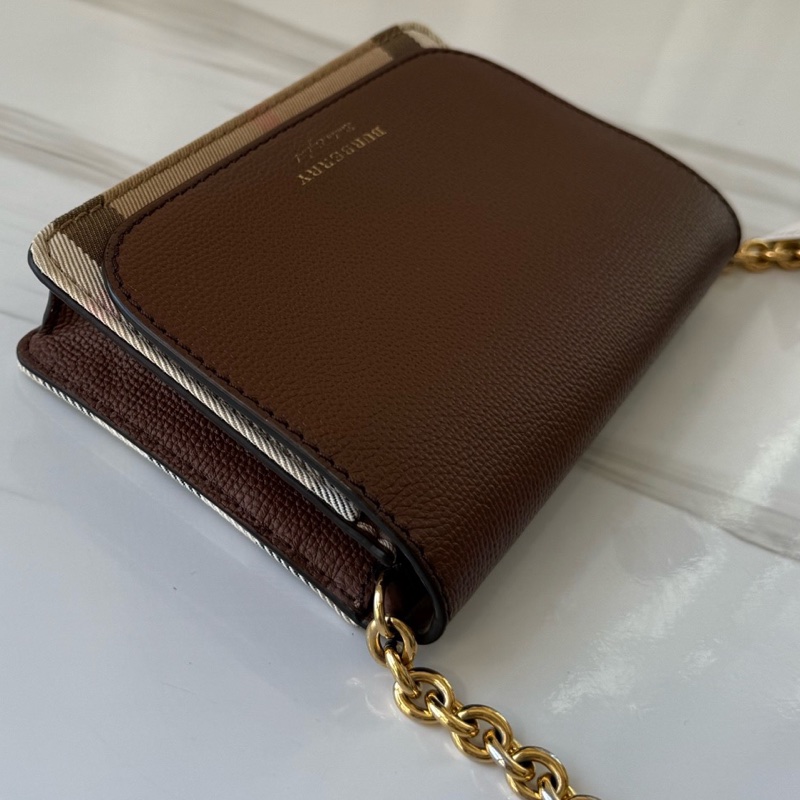 Burberry 巴寶莉  格紋 信封包 女士鏈條包 🈚附件-2