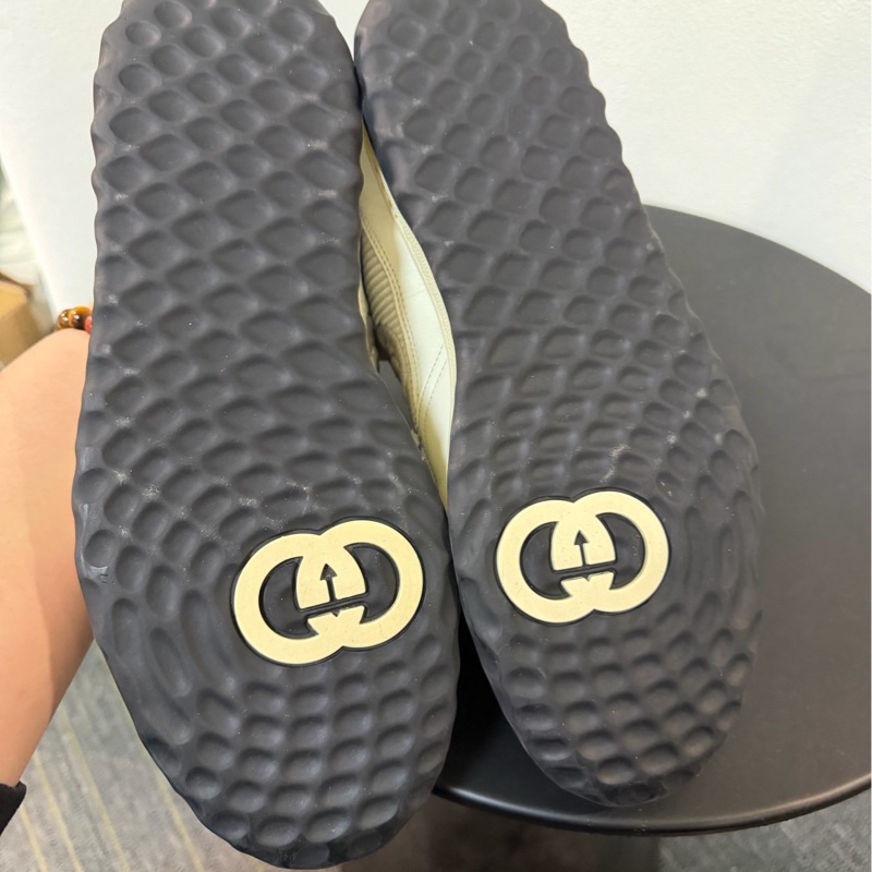 97🆕 GUCCI古馳 MAC80 皮革 低幫系帶 時尚板鞋 男款 白黑 40.5碼-5