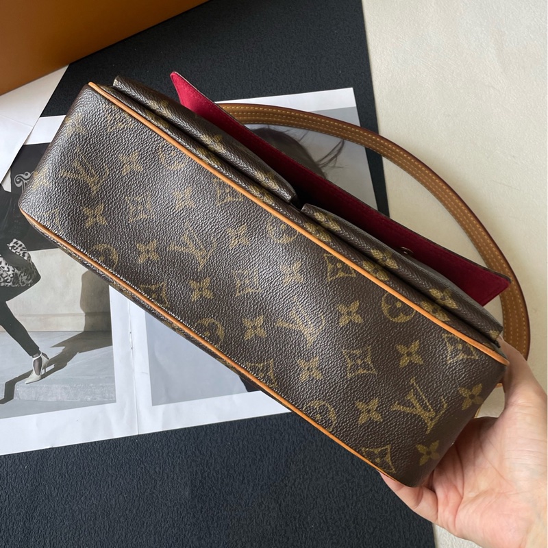 LV 路易威登中古駱駝包小號。-4