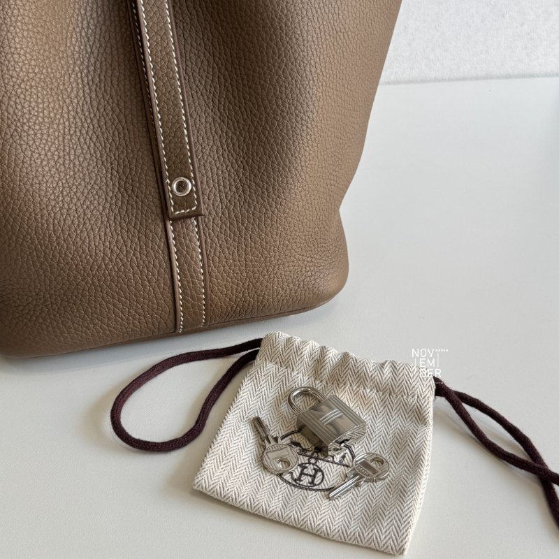 98新🤎 Hermès 愛馬仕 Picotin 22 大象灰銀釦-1