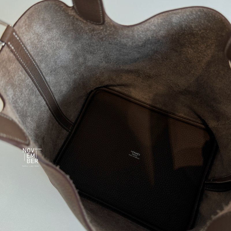 98新🤎 Hermès 愛馬仕 Picotin 22 大象灰銀釦-6