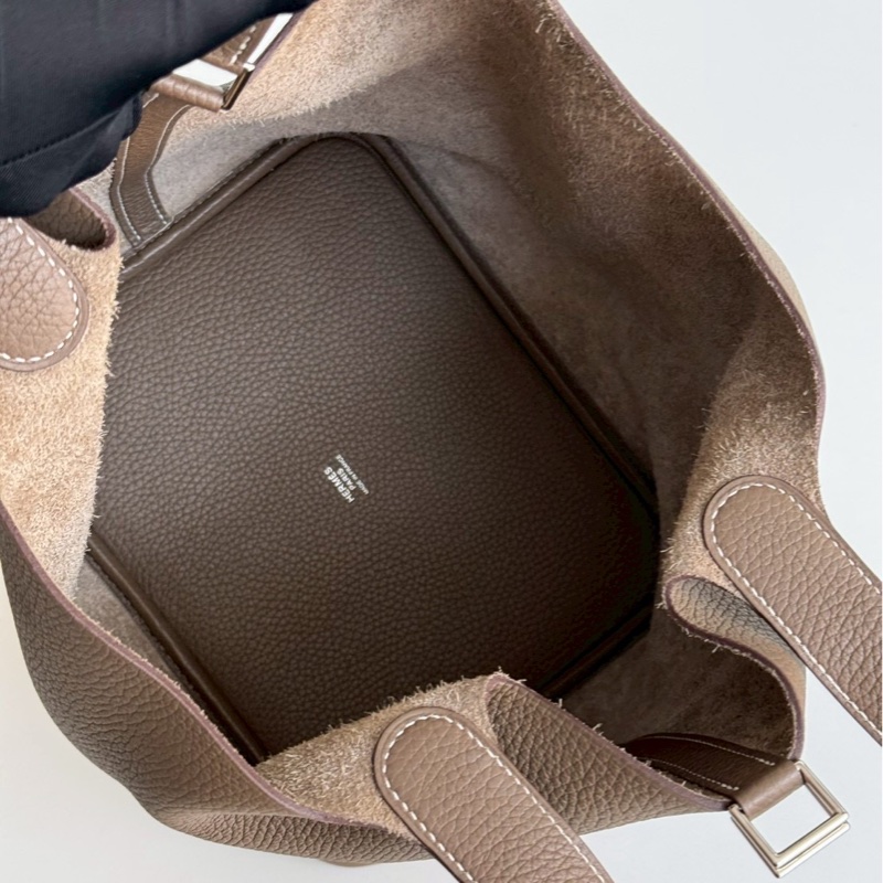 98新🤎 Hermès 愛馬仕 Picotin 22 大象灰銀釦-8