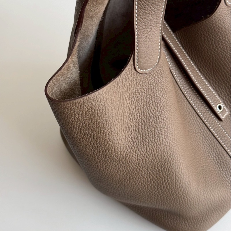 98新🤎 Hermès 愛馬仕 Picotin 22 大象灰銀釦-9