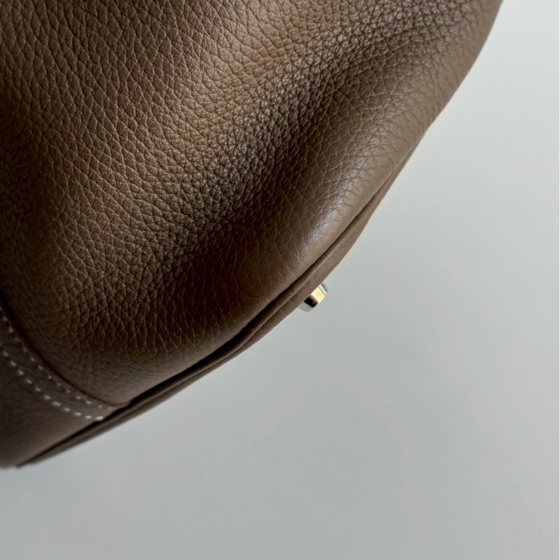 98新🤎 Hermès 愛馬仕 Picotin 22 大象灰銀釦-12