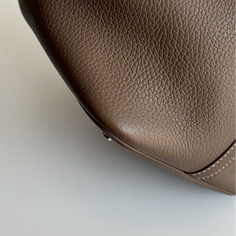 98新🤎 Hermès 愛馬仕 Picotin 22 大象灰銀釦-13