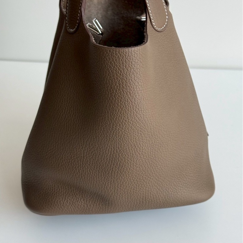 98新🤎 Hermès 愛馬仕 Picotin 22 大象灰銀釦-14