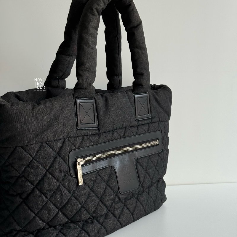 99新🆕 保卡款 Chanel 香奈兒 單寧空氣托特包-1