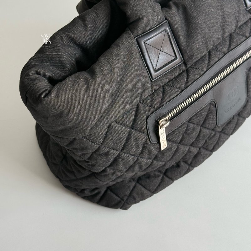 99新🆕 保卡款 Chanel 香奈兒 單寧空氣托特包-2