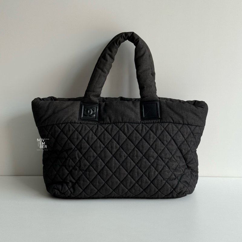99新🆕 保卡款 Chanel 香奈兒 單寧空氣托特包-5