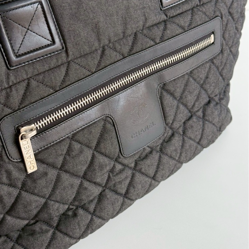 99新🆕 保卡款 Chanel 香奈兒 單寧空氣托特包-6