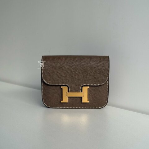全新🤎 Hermès 愛馬仕 Constance Slim 大象灰金釦