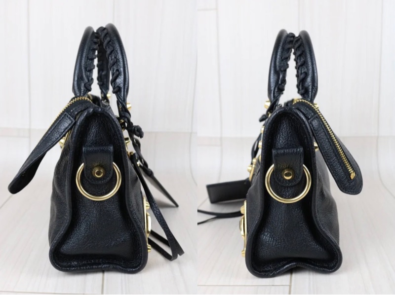 「JL精品代購」98新 Balenciaga 巴黎世家 經典機車包 黑金-4