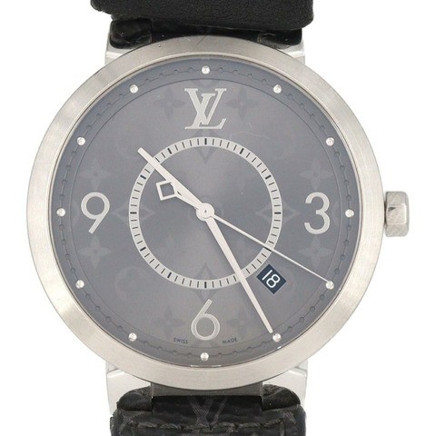 路易威登 Tambour Slim Monogram Q1DM0 SS 石英腕錶