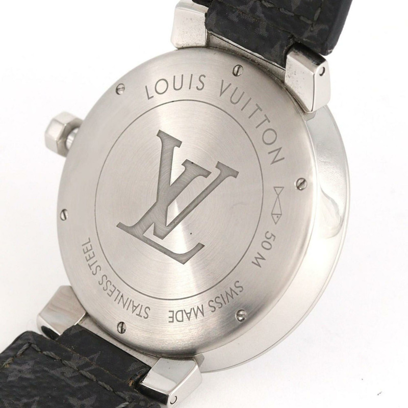 路易威登 Tambour Slim Monogram Q1DM0 SS 石英腕錶-6
