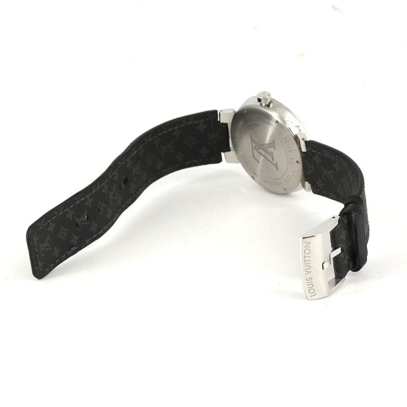 路易威登 Tambour Slim Monogram Q1DM0 SS 石英腕錶-7