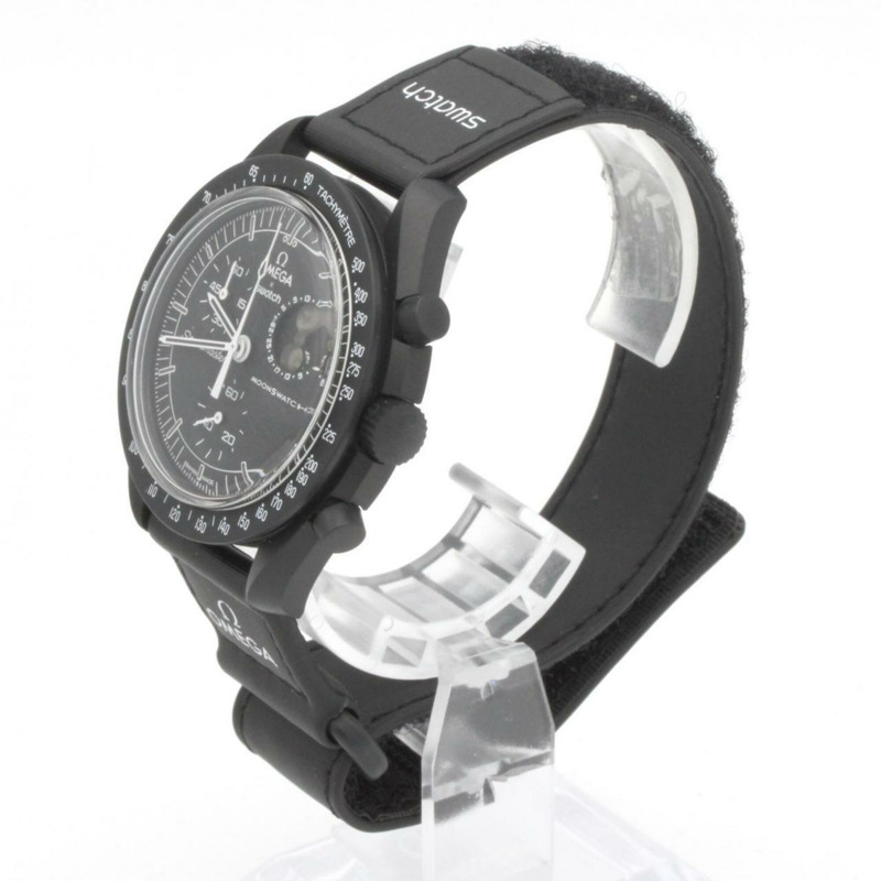 Swatch x Omega 月相任務史努比 SO33B700 生物陶瓷石英錶-1