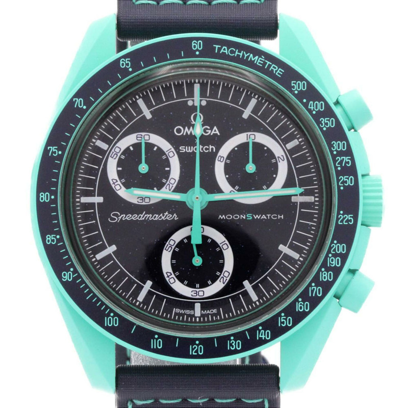 Swatch x Omega 地球任務極光 S033L103 生物陶瓷石英錶-0