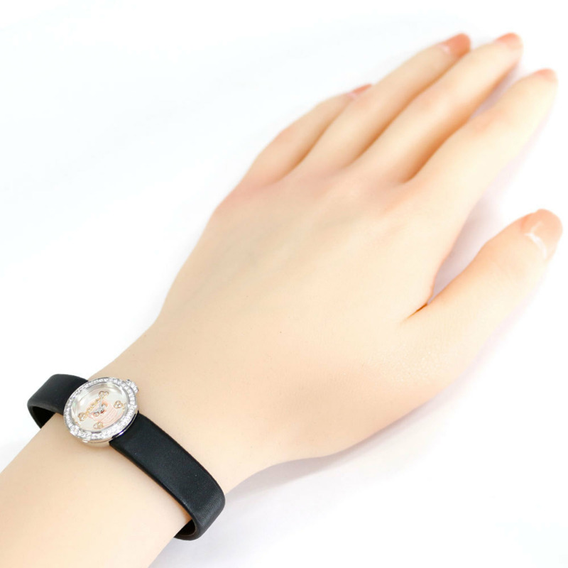 Dior La腕錶，不鏽鋼錶殼，石英機芯，女士款，鑲鑽錶圈，白色錶殼，骷髏頭圖案。 (CD040110-J)-1