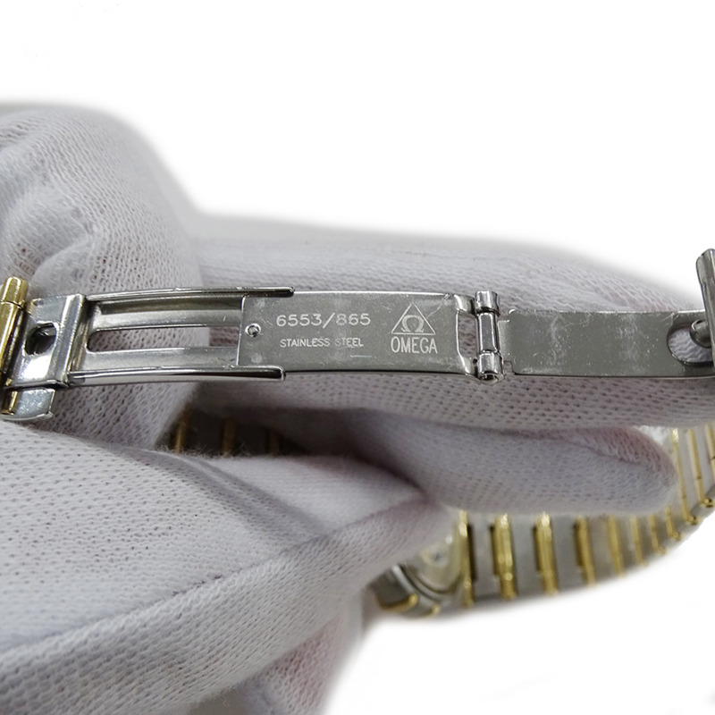 歐米茄星座系列迷你1267.15女錶，品牌名稱，鑲鑽，石英機芯，不銹鋼(SS)/黃金(YG)組合，全條錶帶-8