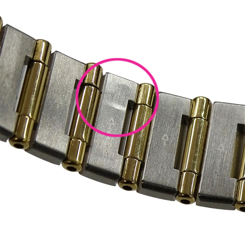 歐米茄星座系列迷你1267.15女錶，品牌名稱，鑲鑽，石英機芯，不銹鋼(SS)/黃金(YG)組合，全條錶帶-9