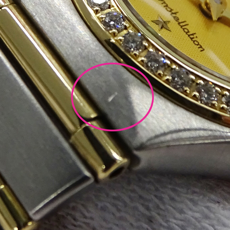 歐米茄星座系列迷你1267.15女錶，品牌名稱，鑲鑽，石英機芯，不銹鋼(SS)/黃金(YG)組合，全條錶帶-11