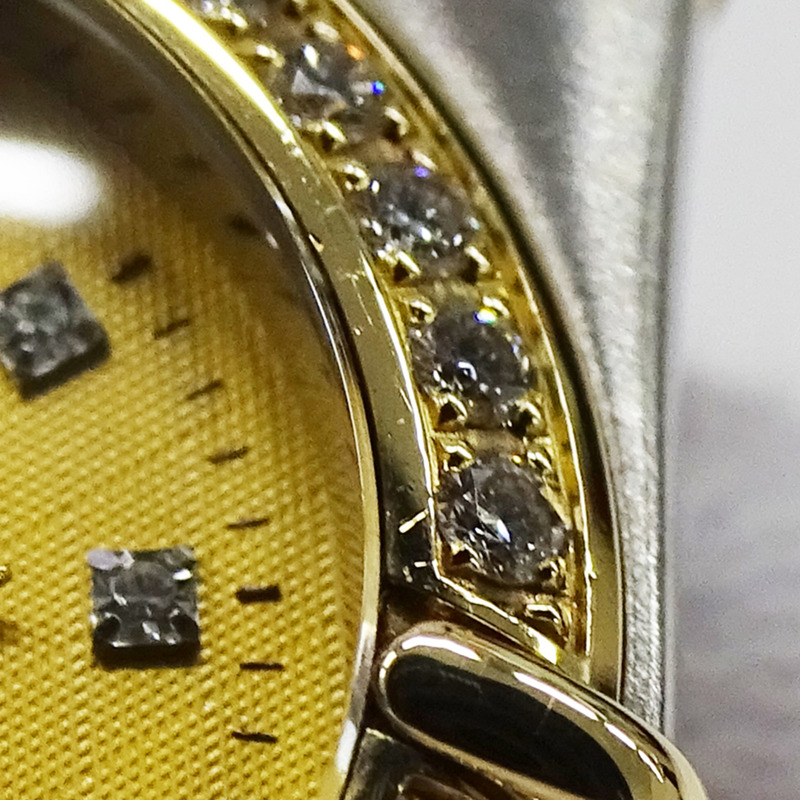 歐米茄星座系列迷你1267.15女錶，品牌名稱，鑲鑽，石英機芯，不銹鋼(SS)/黃金(YG)組合，全條錶帶-13