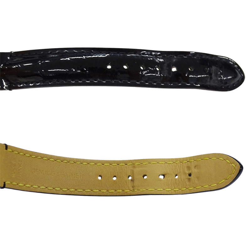 路易威登 (Louis Vuitton) 女士腕錶 Tambour Forever 鑽石石英 QZ 不鏽鋼 SS 皮革 Q12M5 銀色黑色-3