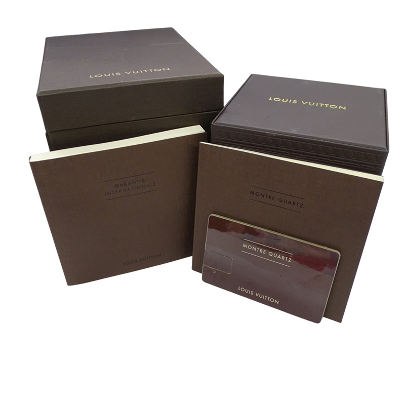 路易威登 (Louis Vuitton) 女士腕錶 Tambour Forever 鑽石石英 QZ 不鏽鋼 SS 皮革 Q12M5 銀色黑色-6