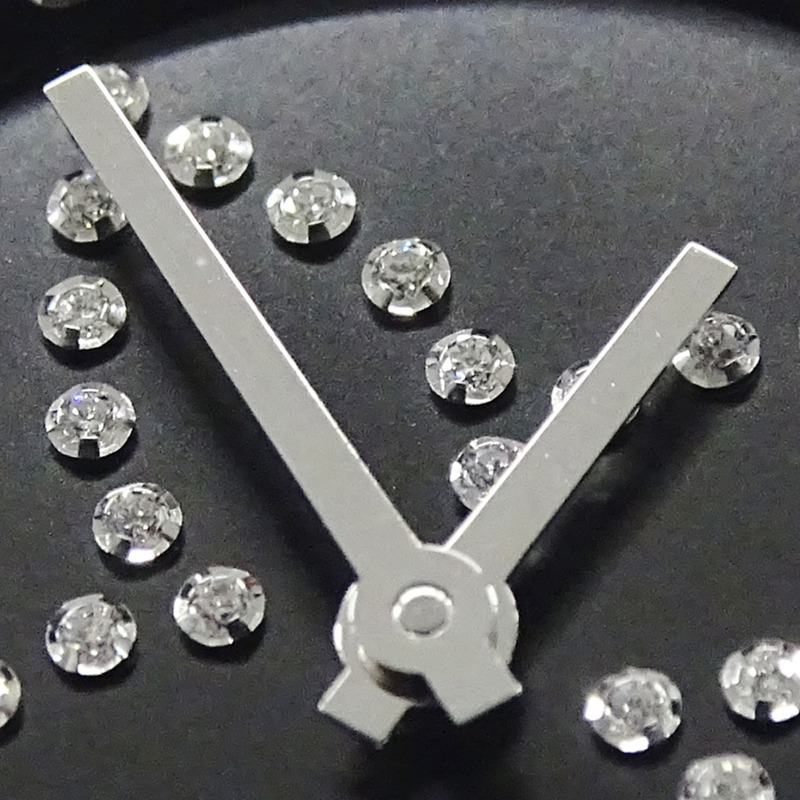 路易威登 (Louis Vuitton) 女士腕錶 Tambour Forever 鑽石石英 QZ 不鏽鋼 SS 皮革 Q12M5 銀色黑色-9