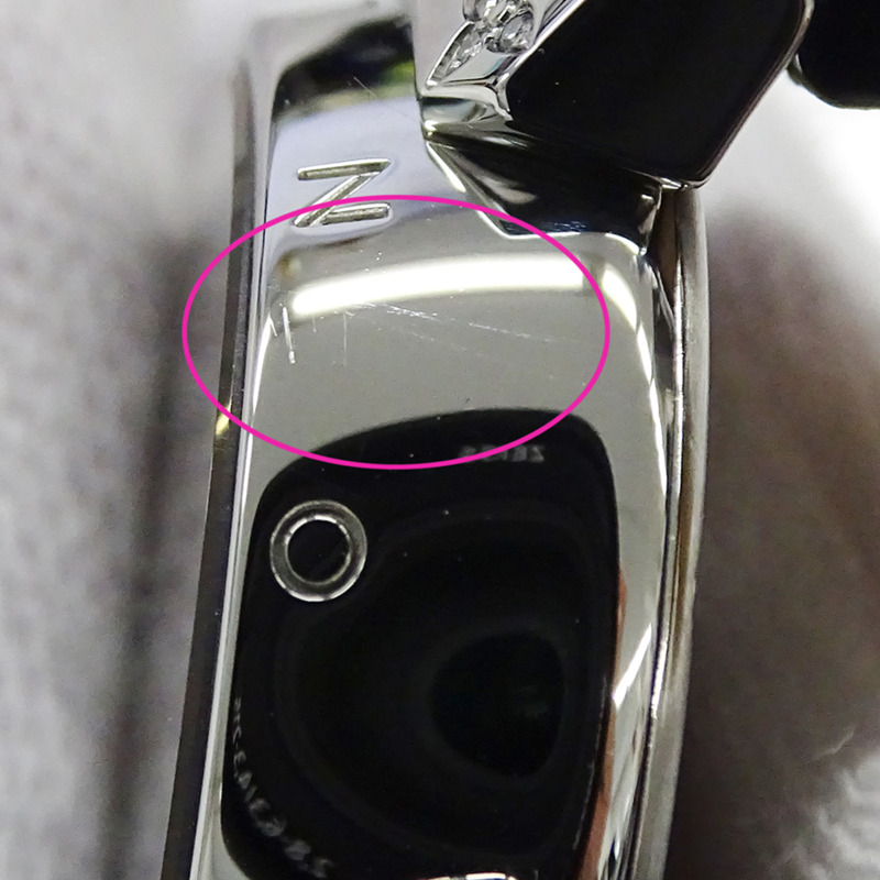 路易威登 (Louis Vuitton) 女士腕錶 Tambour Forever 鑽石石英 QZ 不鏽鋼 SS 皮革 Q12M5 銀色黑色-10