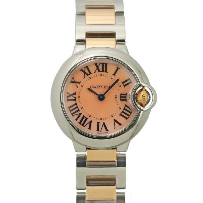 卡地亞 Ballon Bleu SM 28毫米雙色 W6920034 女士腕錶 粉紅錶殼 PG 鍍金 石英-0