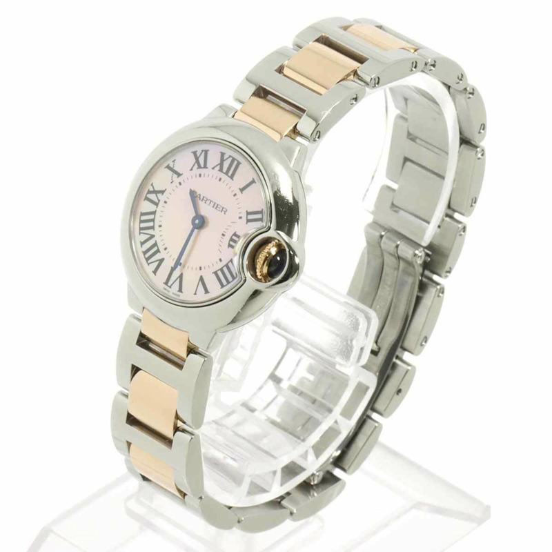 卡地亞 Ballon Bleu SM 28毫米雙色 W6920034 女士腕錶 粉紅錶殼 PG 鍍金 石英-3