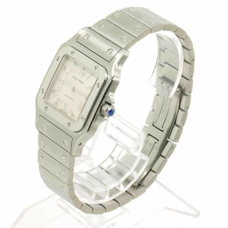 卡地亞 Santos Galbee LM W20040D6 男錶，銀色，自動上鍊機芯-2