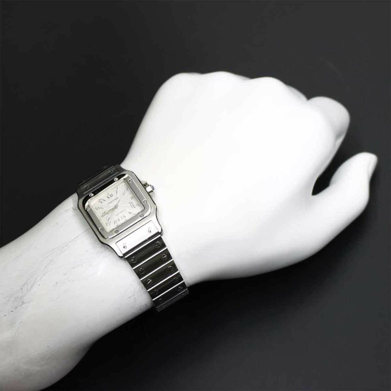 卡地亞 Santos Galbee LM W20040D6 男錶，銀色，自動上鍊機芯-3