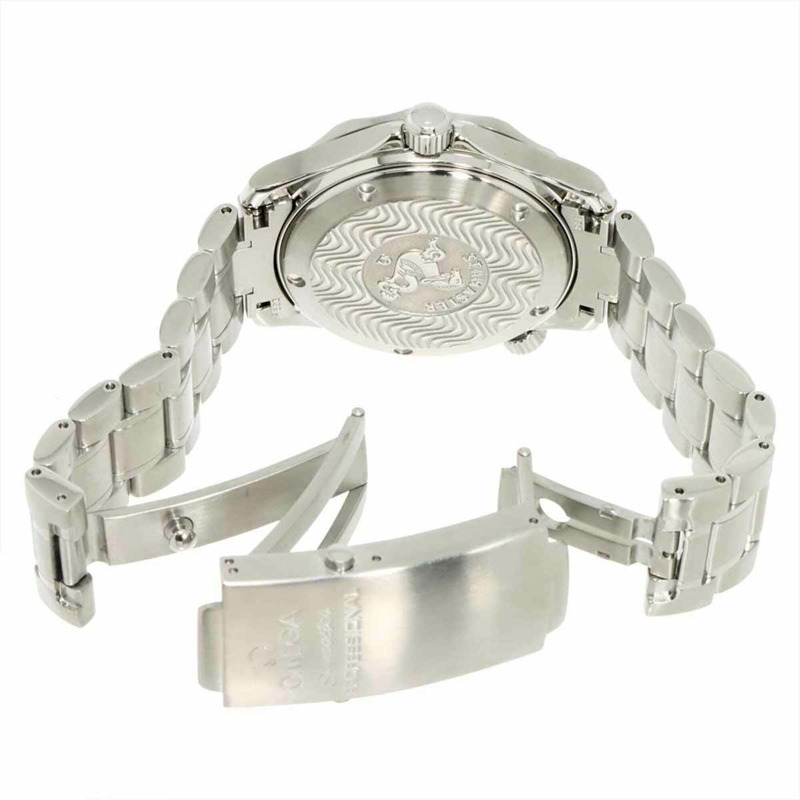 歐米茄海馬300雙色2236 50男童腕錶，日期顯示，黑色白金錶圈，自動上鍊機芯-3