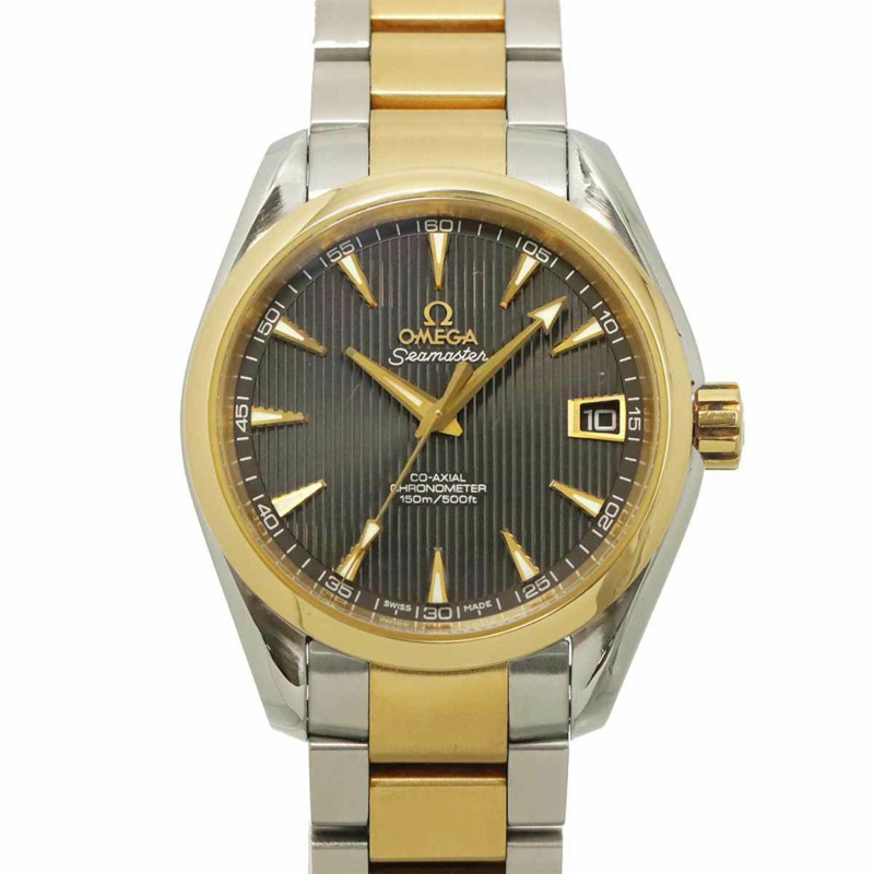 歐米茄海馬系列Aqua Terra雙色同軸腕錶231 20 39 21 06 002 男士腕錶 日期顯示 黃金自動上鍊-0