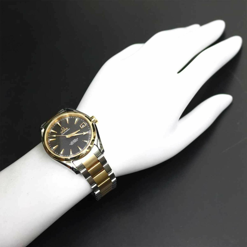 歐米茄海馬系列Aqua Terra雙色同軸腕錶231 20 39 21 06 002 男士腕錶 日期顯示 黃金自動上鍊-3