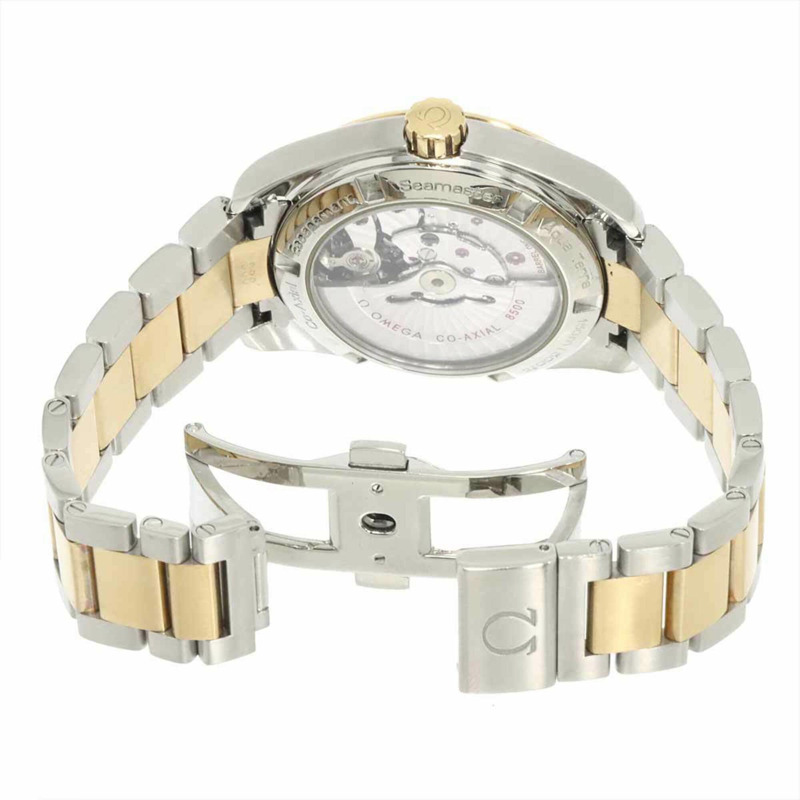 歐米茄海馬系列Aqua Terra雙色同軸腕錶231 20 39 21 06 002 男士腕錶 日期顯示 黃金自動上鍊-4