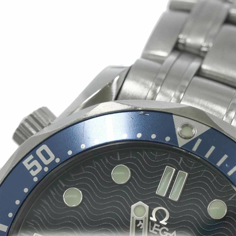 歐米茄海馬系列專業300公尺同軸天文台認證腕錶222080，男士腕錶，日期顯示，海軍藍，自動上鍊機芯-7