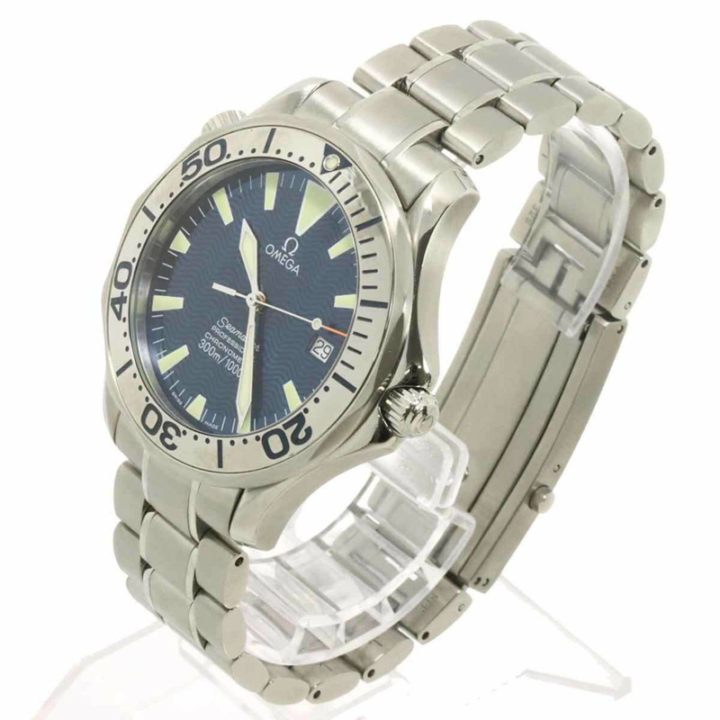 歐米茄海馬系列專業潛水錶300 2255 80 男士腕錶，日期顯示，藍色錶盤，自動機械機芯-1
