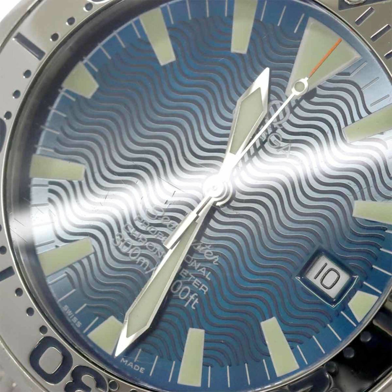 歐米茄海馬系列專業潛水錶300 2255 80 男士腕錶，日期顯示，藍色錶盤，自動機械機芯-6