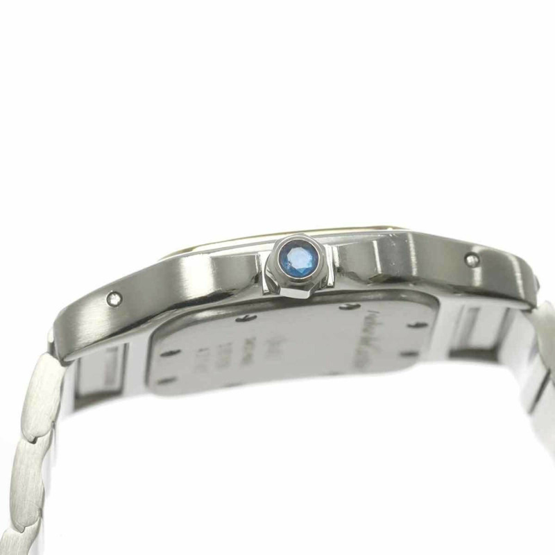 卡地亞 Santos Galbee SM W20012C4 雙色女錶，象牙色及18K黃金，石英錶-4